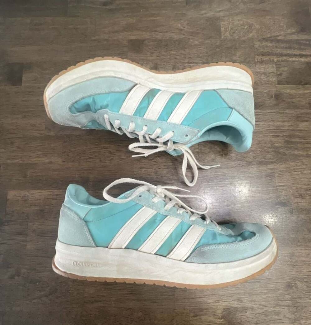 Adidas Run 70s 2.0 Sneakers Aqua Blue White womens 10